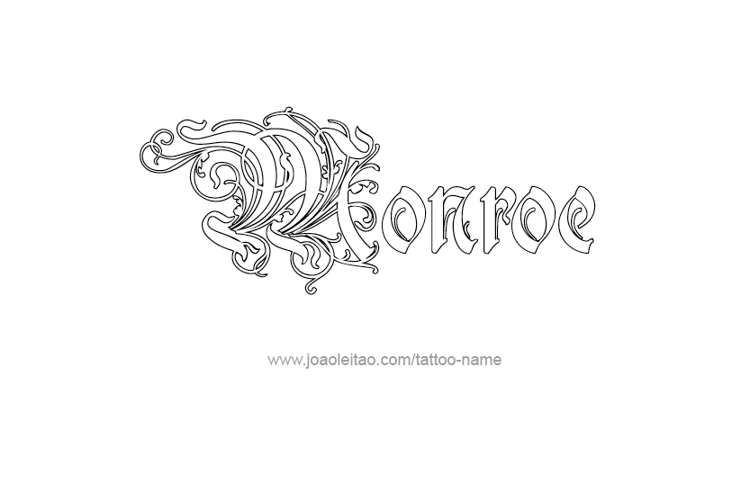 Tattoo Design Name Monroe