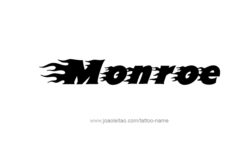 Tattoo Design Name Monroe