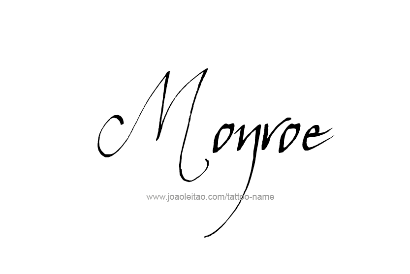 Tattoo Design Name Monroe