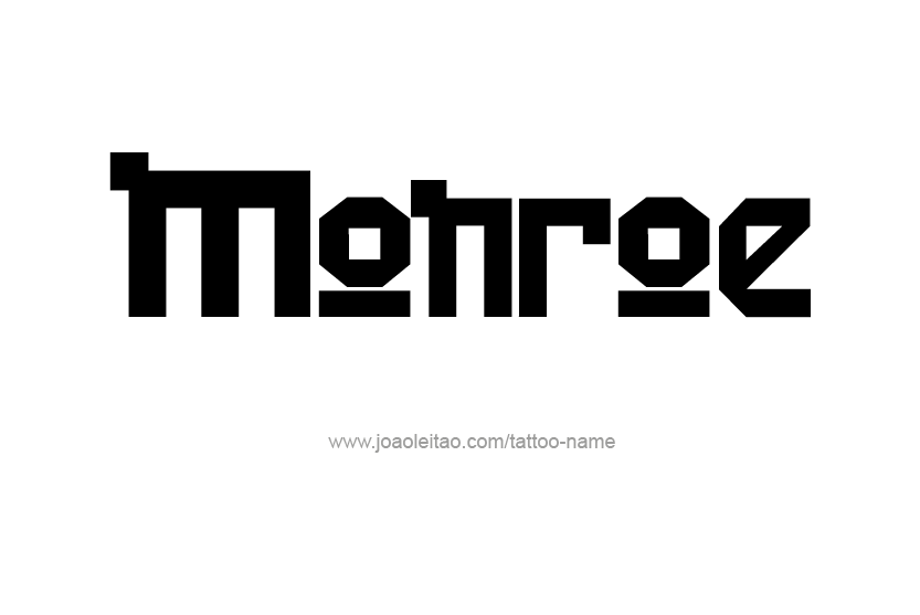 Tattoo Design Name Monroe