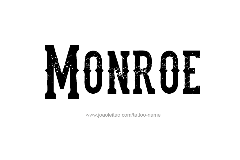 Tattoo Design Name Monroe