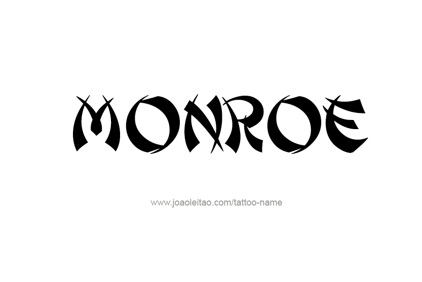 Tattoo Design Name Monroe