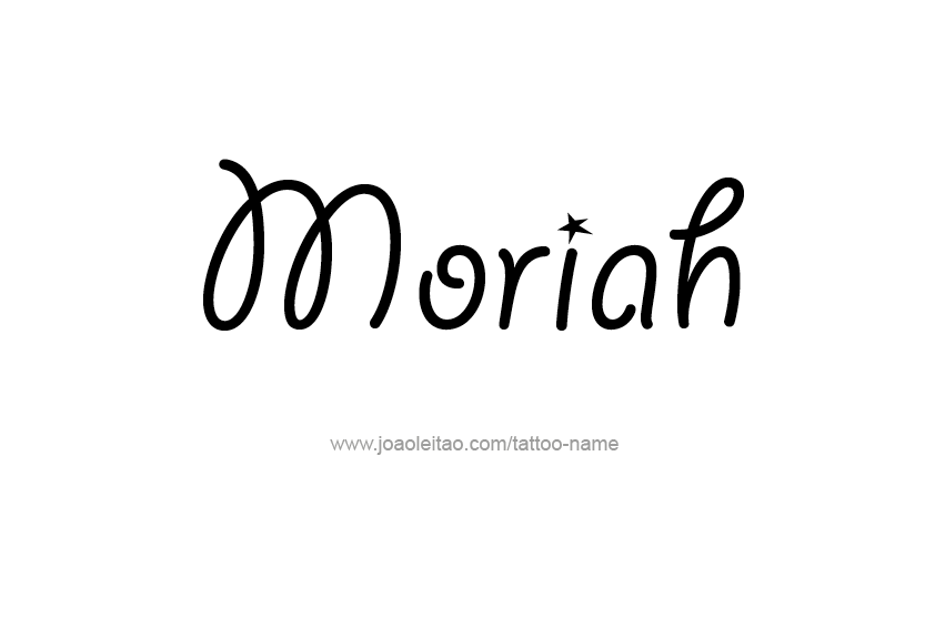 Tattoo Design Name Moriah