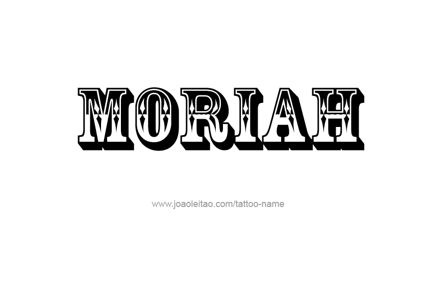 Tattoo Design Name Moriah