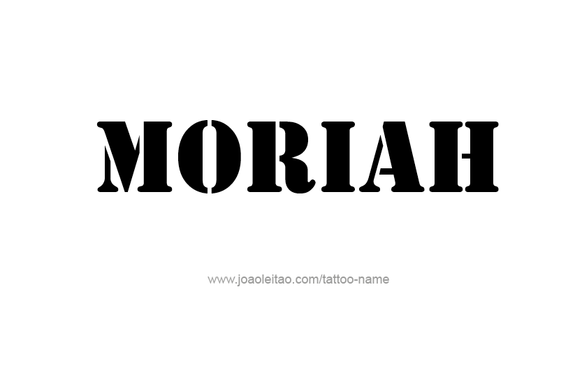 Tattoo Design Name Moriah