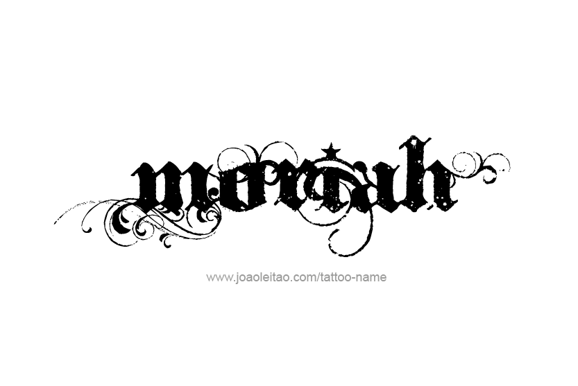 Tattoo Design Name Moriah