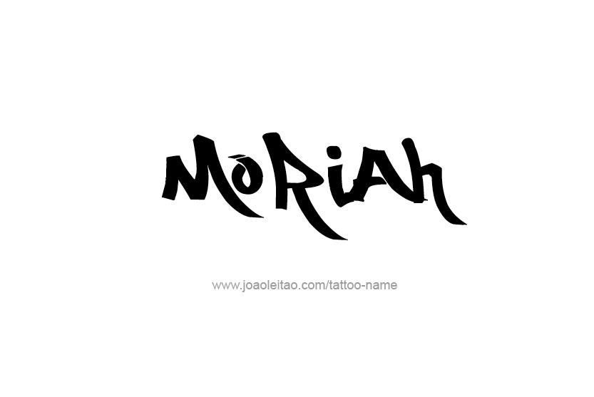 Tattoo Design Name Moriah