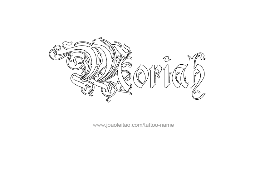 Tattoo Design Name Moriah