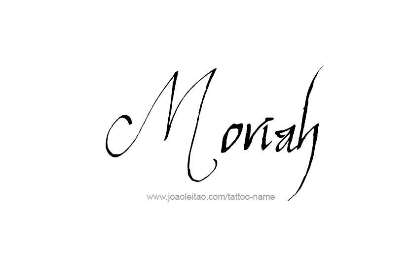 Tattoo Design Name Moriah