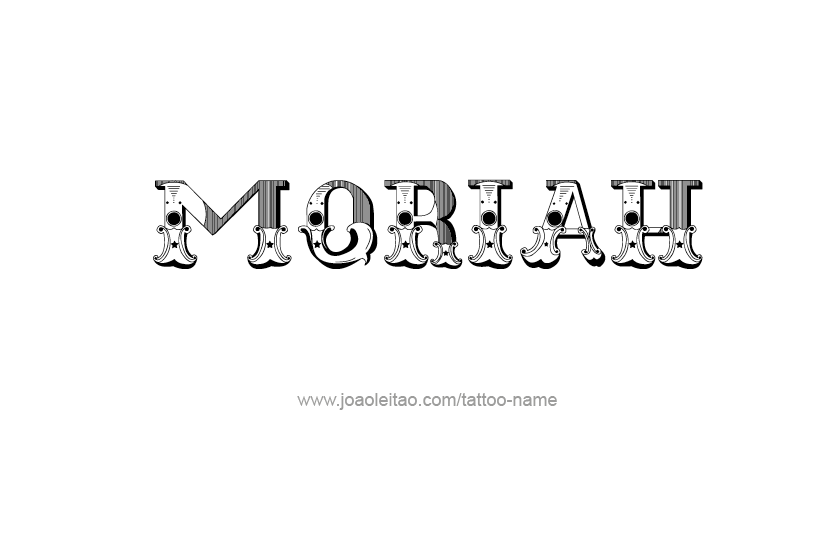 Tattoo Design Name Moriah