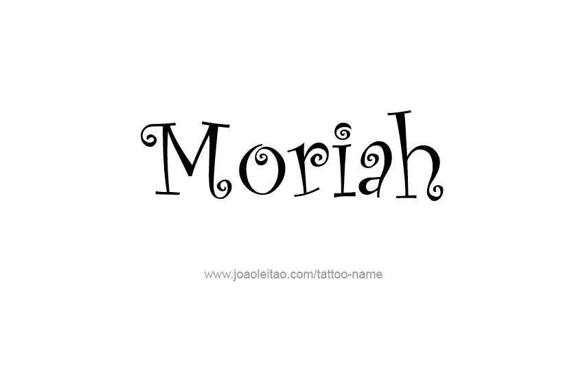 Tattoo Design Name Moriah