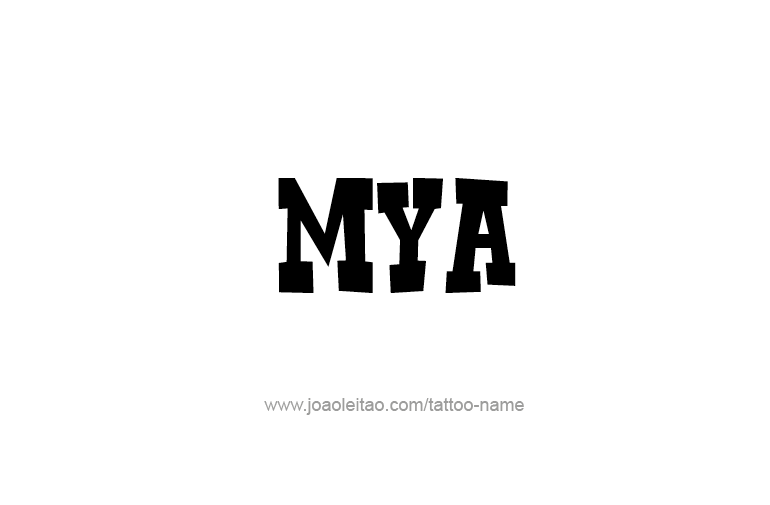 Tattoo Design Name Mya