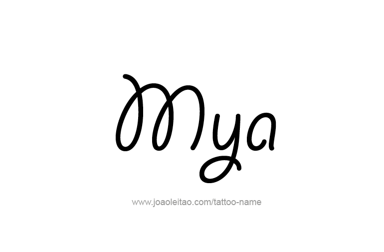 Tattoo Design Name Mya