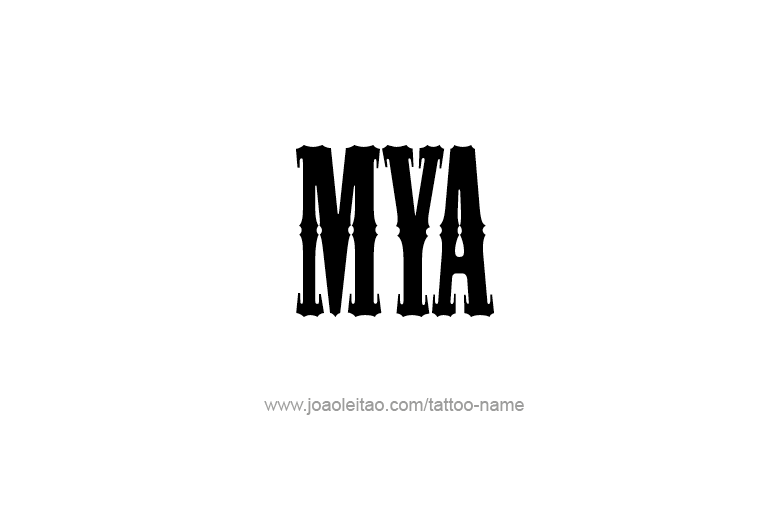 Tattoo Design Name Mya