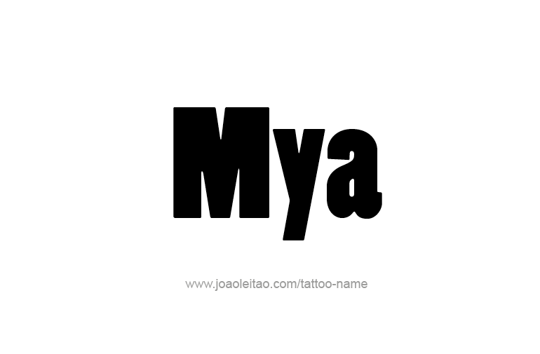 Tattoo Design Name Mya