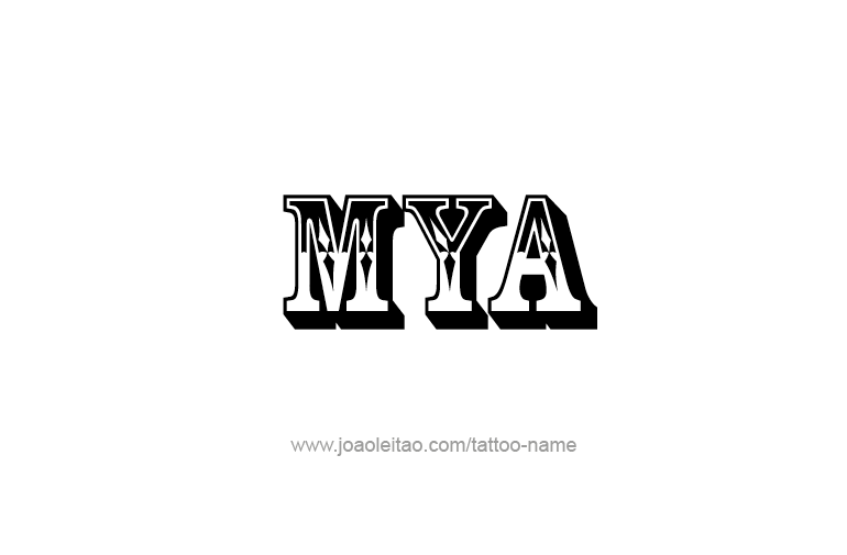 Tattoo Design Name Mya