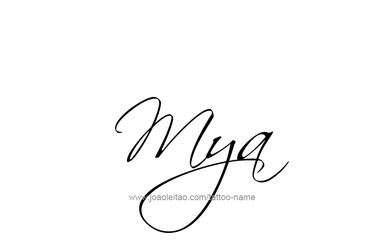 Tattoo Design Name Mya