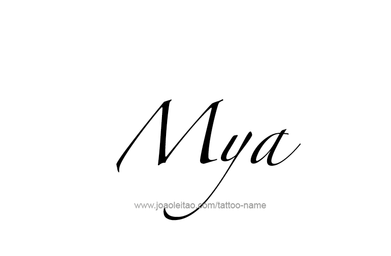 Tattoo Design Name Mya