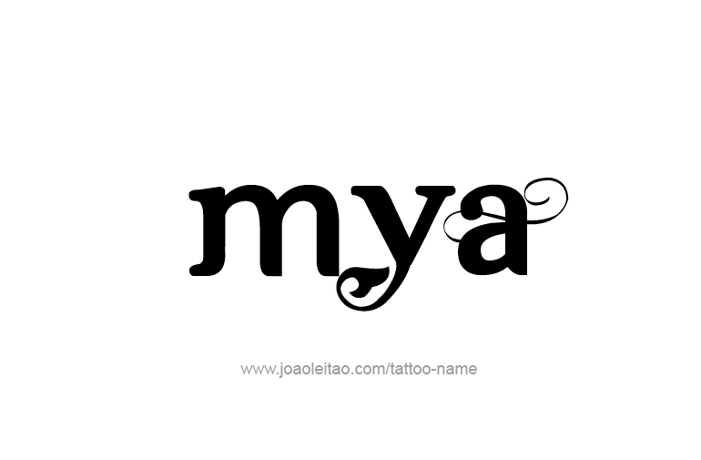 Tattoo Design Name Mya