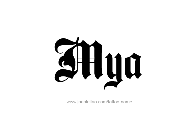 Tattoo Design Name Mya