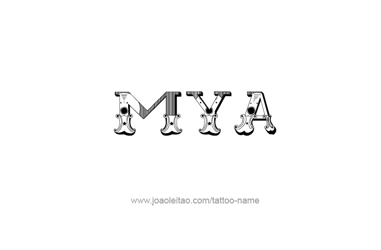 Tattoo Design Name Mya