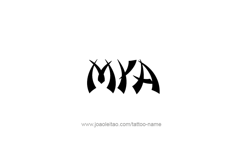 Tattoo Design Name Mya