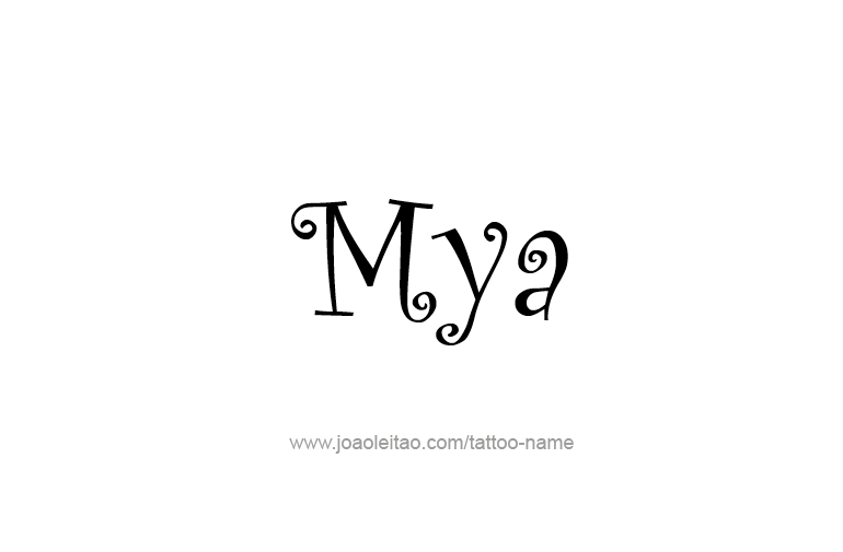 Tattoo Design Name Mya