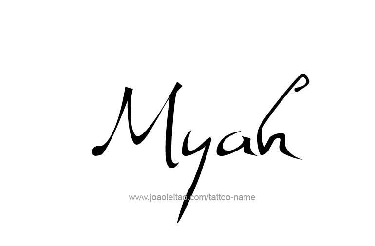 Tattoo Design Name Myah