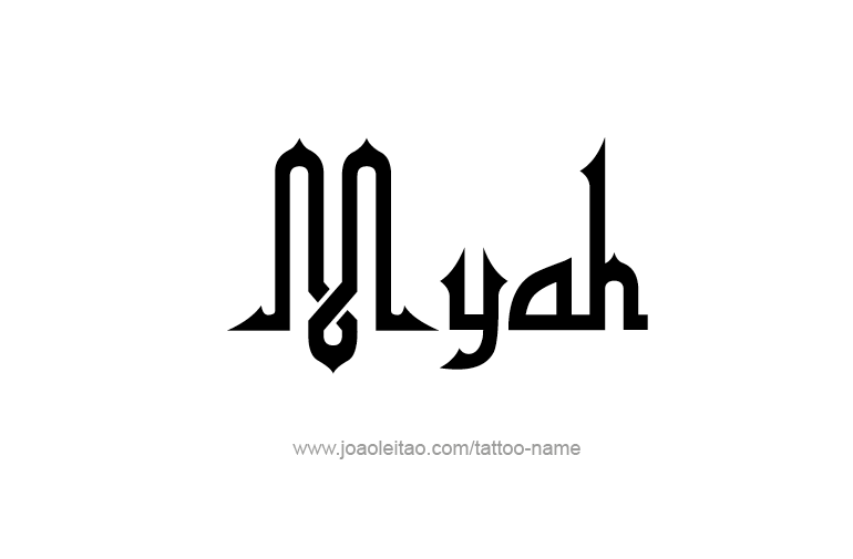 Tattoo Design Name Myah