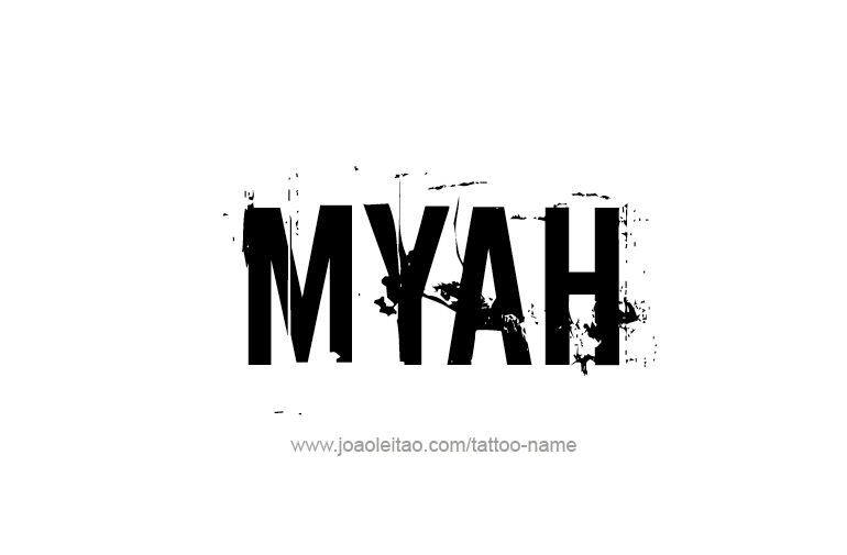 Tattoo Design Name Myah