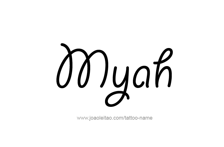 Tattoo Design Name Myah