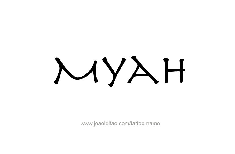 Tattoo Design Name Myah