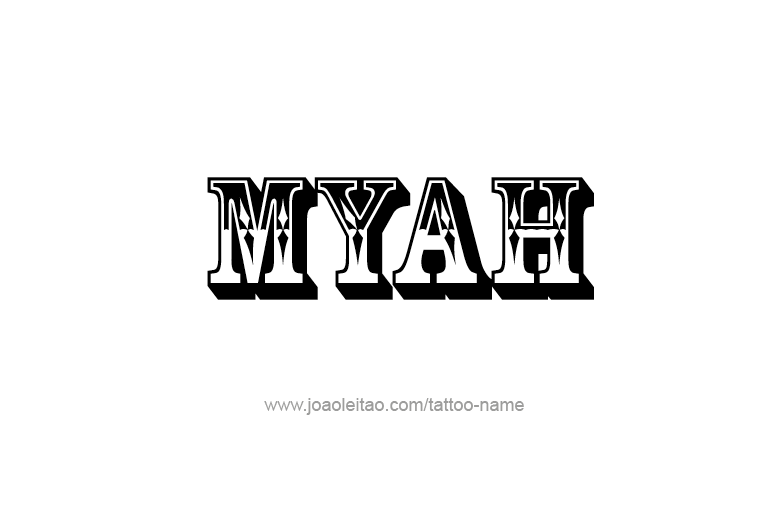 Tattoo Design Name Myah