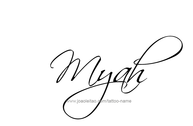 Tattoo Design Name Myah