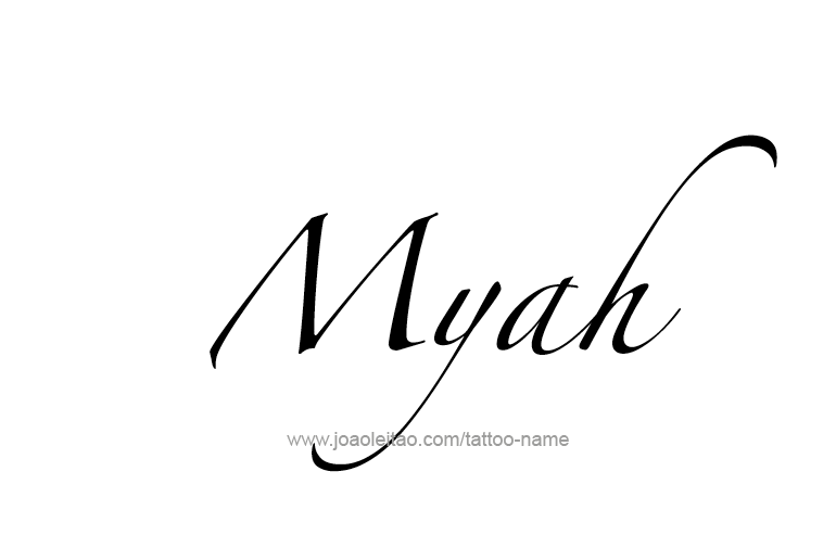 Tattoo Design Name Myah