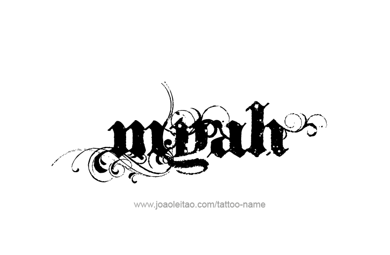 Tattoo Design Name Myah