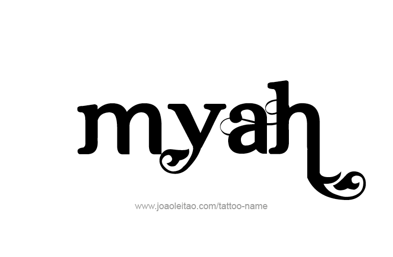 Tattoo Design Name Myah