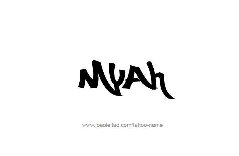 Tattoo Design Name Myah