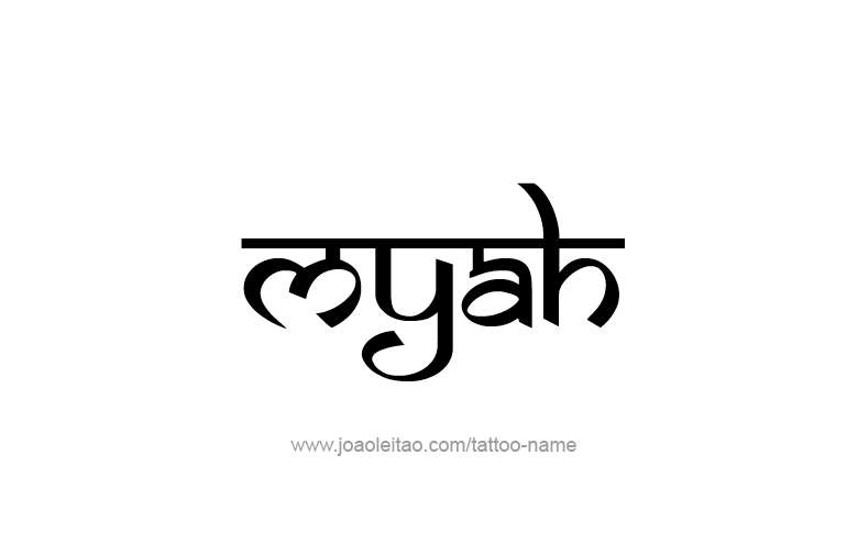 Tattoo Design Name Myah