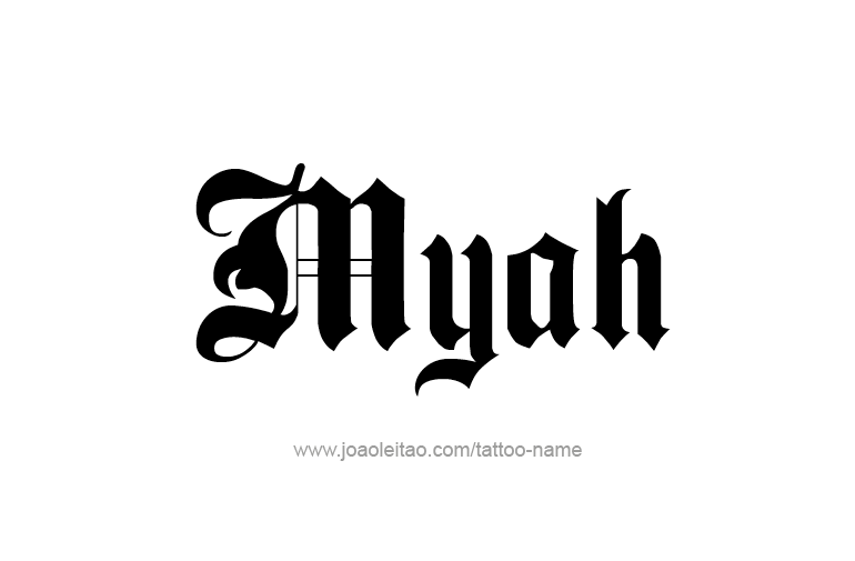 Tattoo Design Name Myah