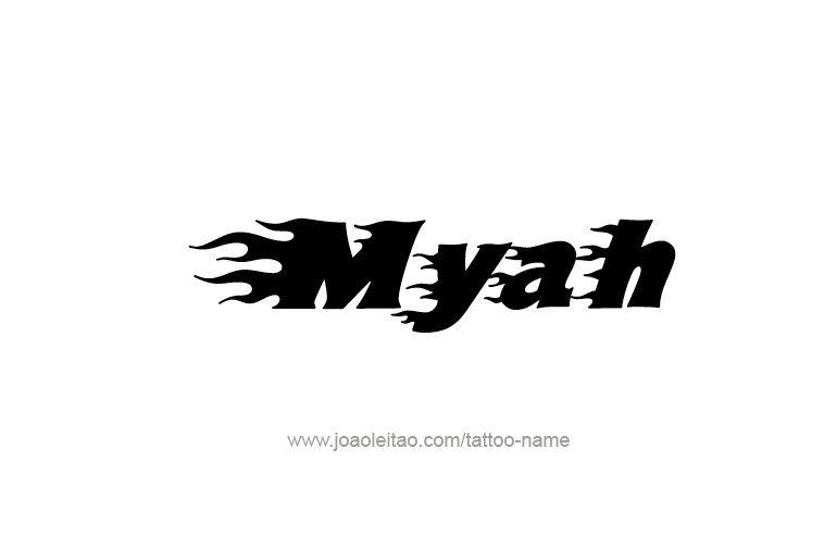 Tattoo Design Name Myah