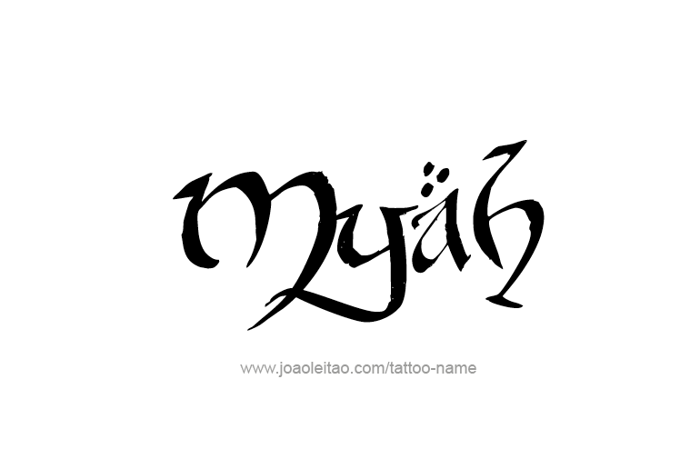 Tattoo Design Name Myah