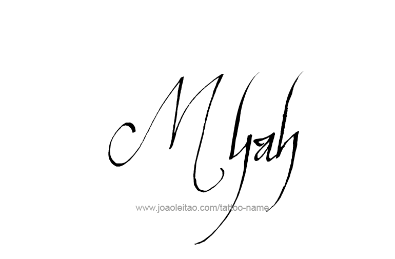 Tattoo Design Name Myah