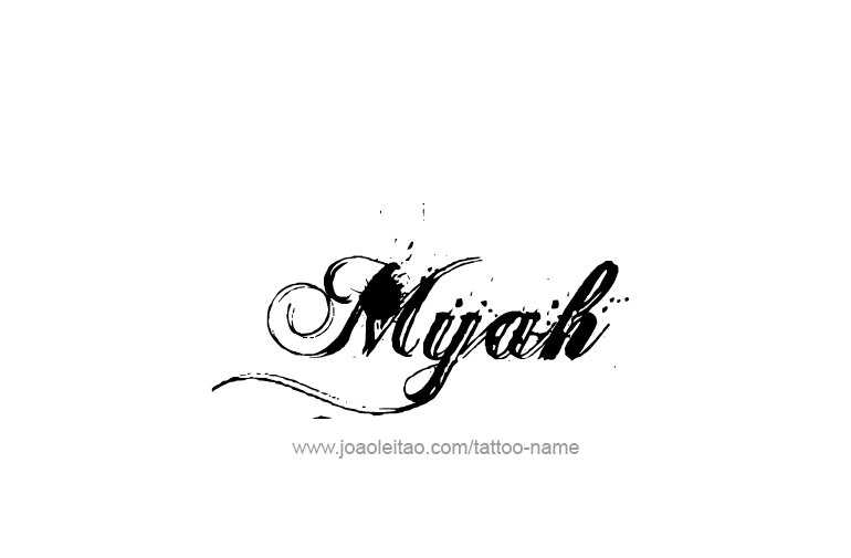 Tattoo Design Name Myah