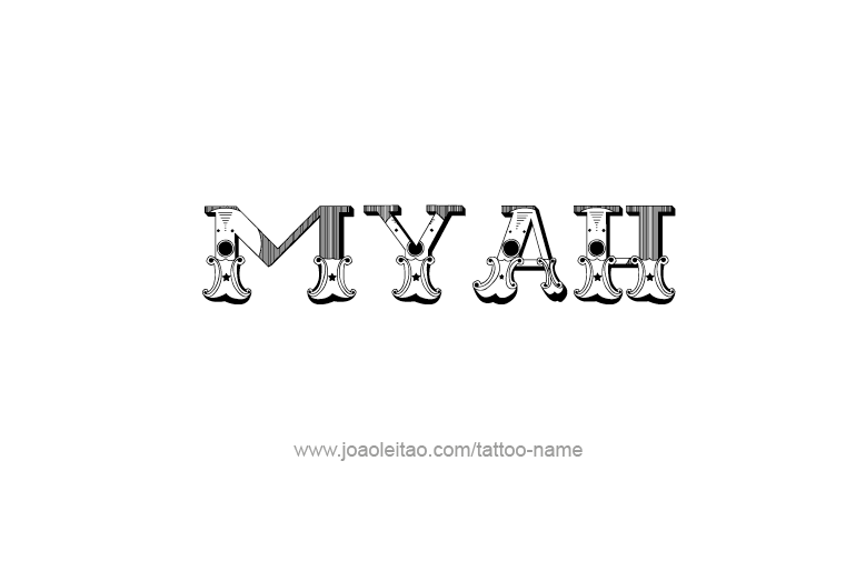 Tattoo Design Name Myah