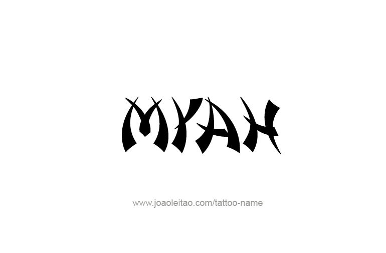 Tattoo Design Name Myah