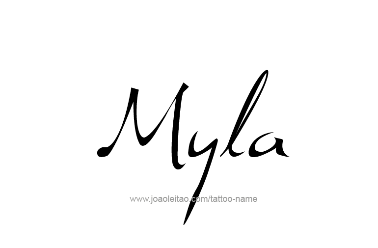 Tattoo Design Name Myla