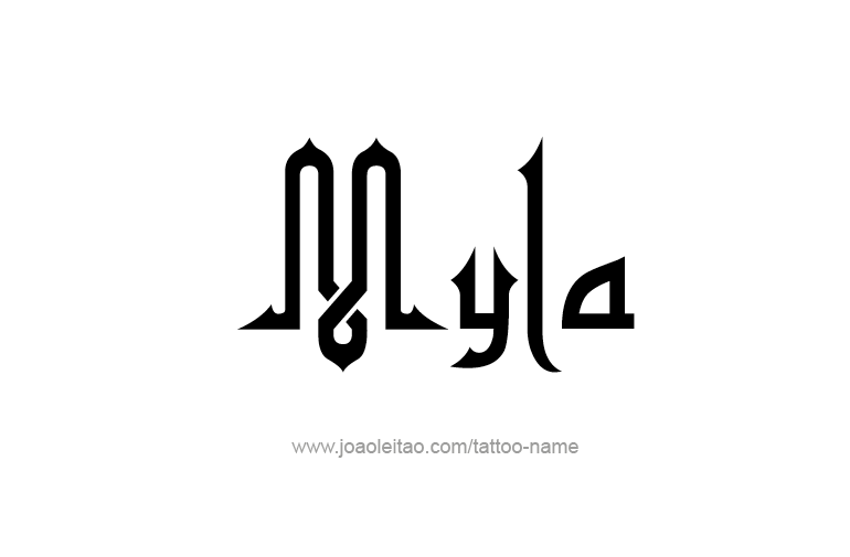 Tattoo Design Name Myla