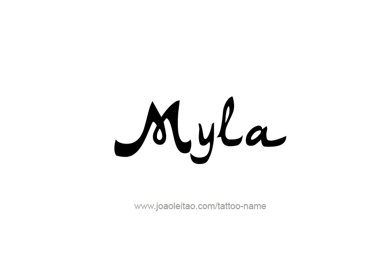 Tattoo Design Name Myla