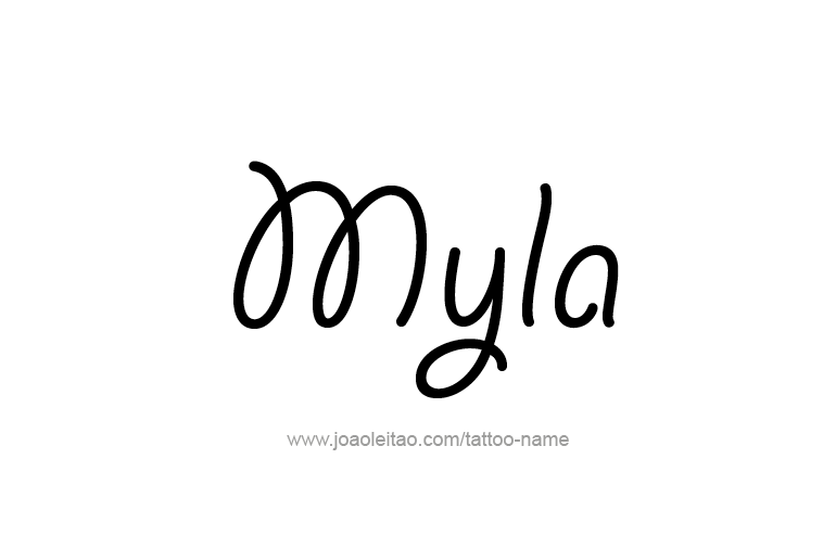 Tattoo Design Name Myla